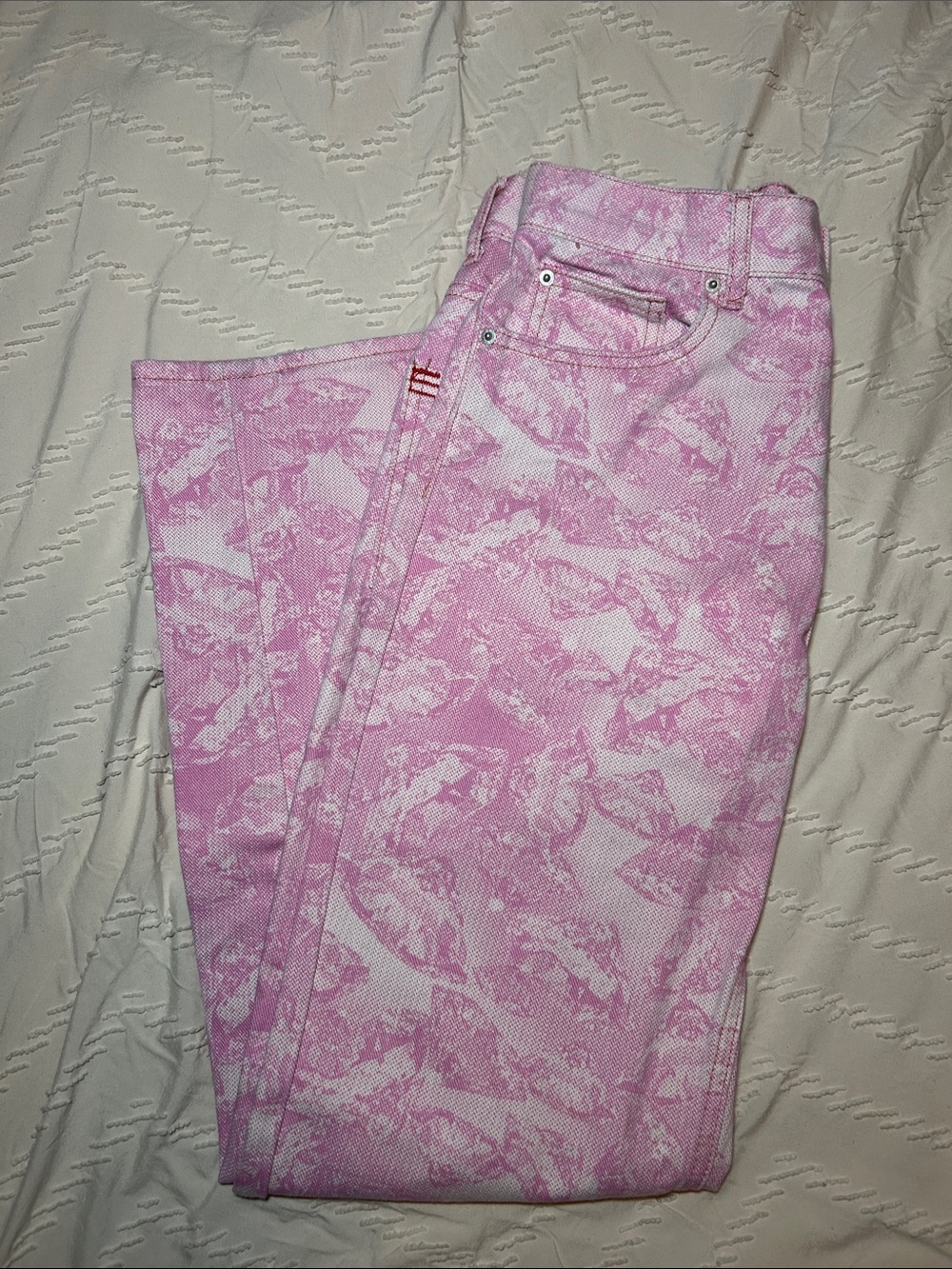 BDG Women’s Pink Snake Patterned Jeans